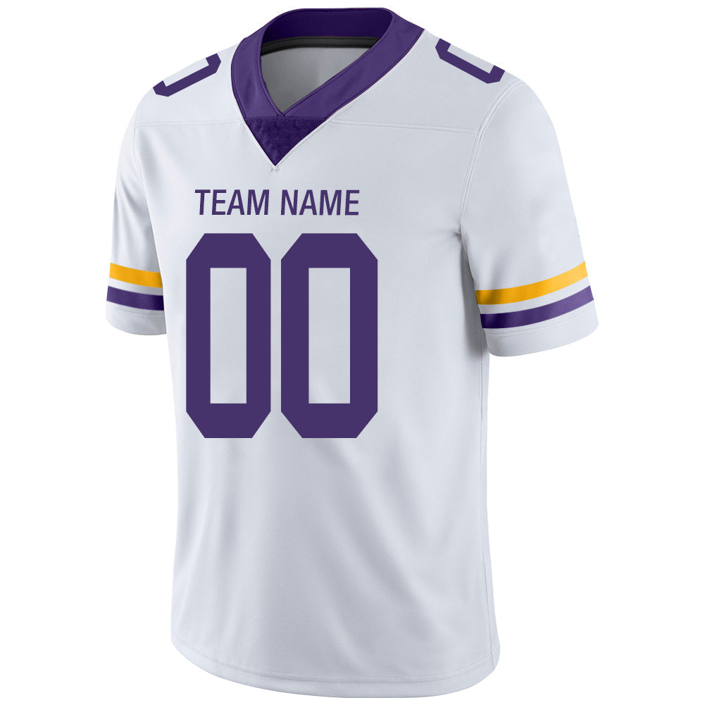 Custom MN.Vikings Stitched American Football Jerseys Personalize Birthday Gifts White Jersey view 4