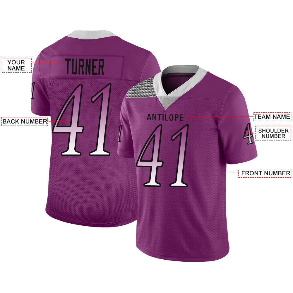 Custom MN.Vikings Stitched American Football Jerseys Personalize Birthday Gifts Purple Jersey view 2