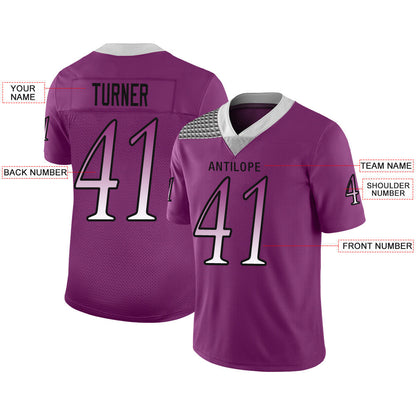 Custom MN.Vikings Stitched American Football Jerseys Personalize Birthday Gifts Purple Jersey view 2