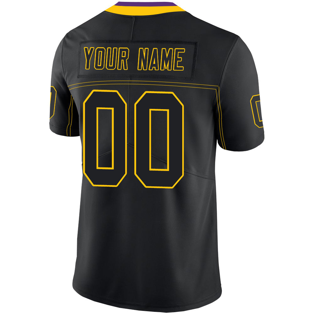 Custom MN.Vikings Stitched American Football Jerseys Personalize Birthday Gifts Black Jersey view 3