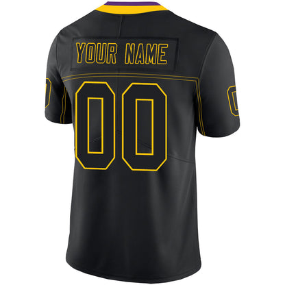 Custom MN.Vikings Stitched American Football Jerseys Personalize Birthday Gifts Black Jersey view 3