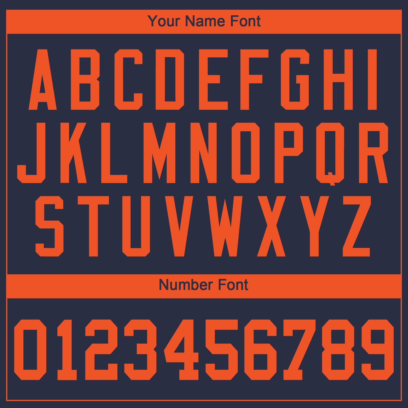 Custom Navy Orange Performance T-Shirt view 3