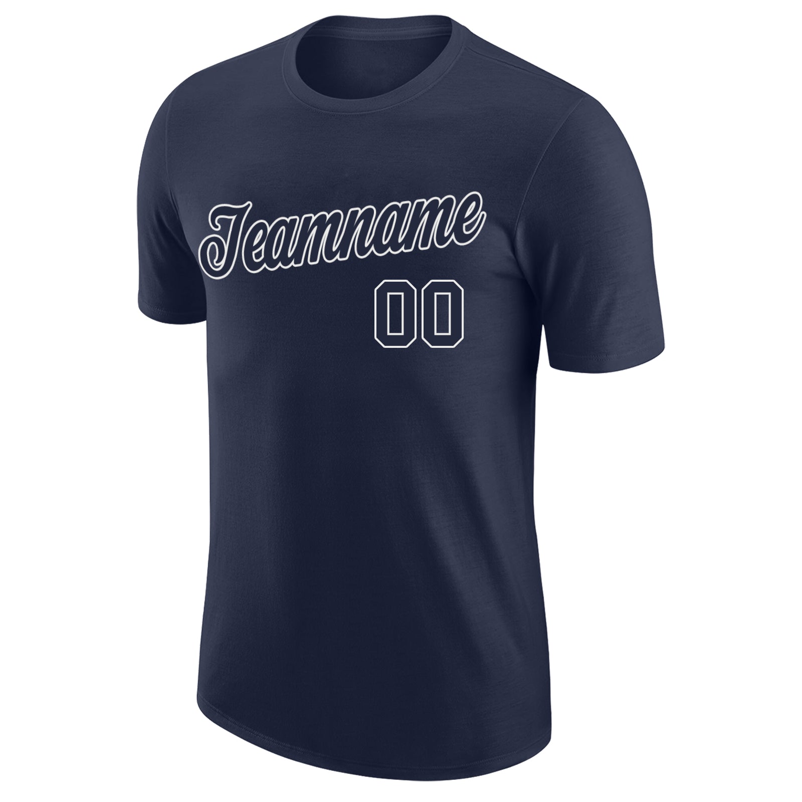 Custom Navy Red-White Performance T-Shirt view 5