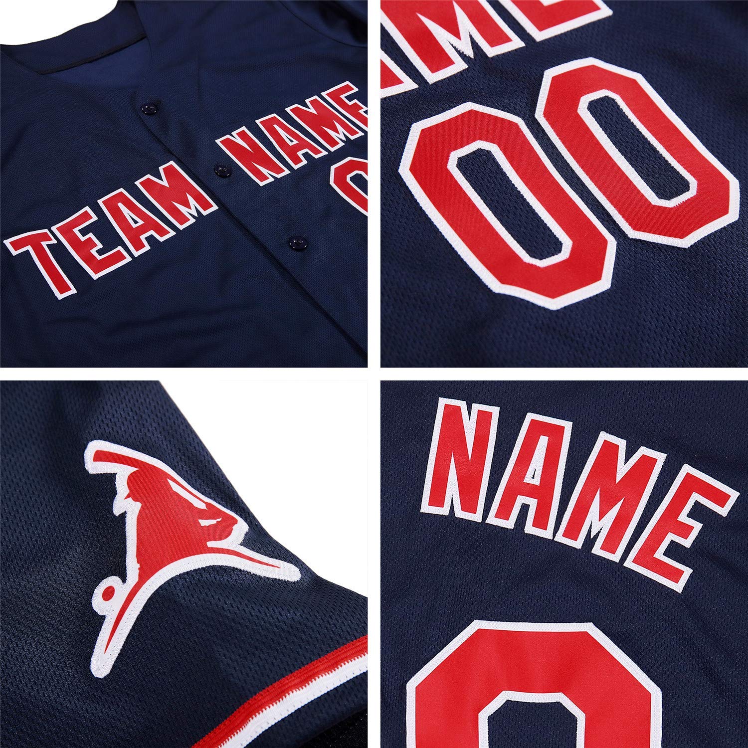 Custom Navy Orange-Gray Authentic Throwback Rib-Knit Baseball Jersey Shirt view 7