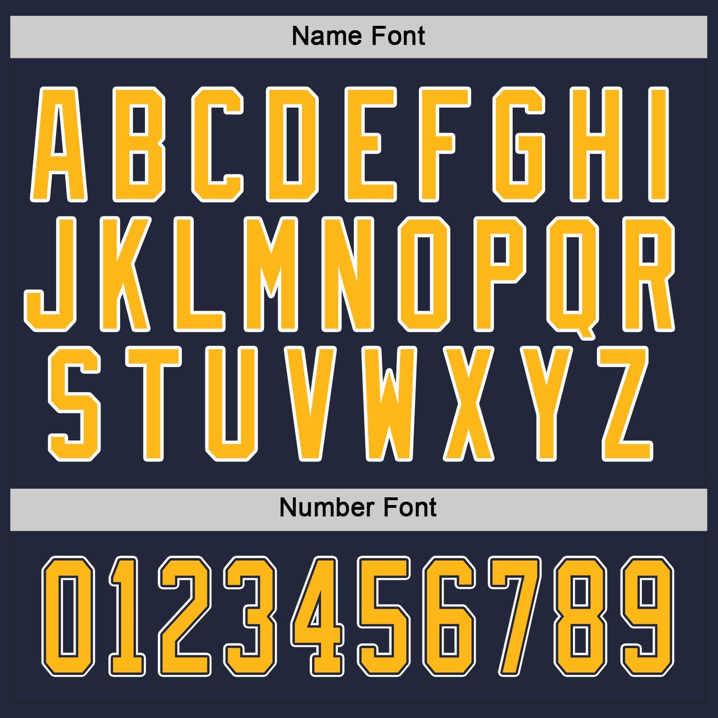Custom Navy Gold-White Hockey Jersey view 5