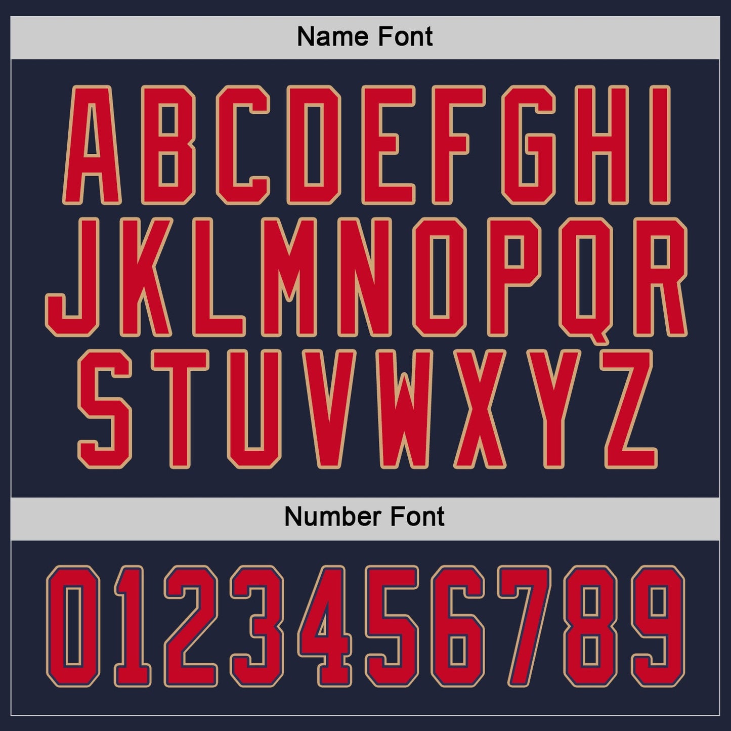 Custom Navy Red-Old Gold Hockey Jersey view 3