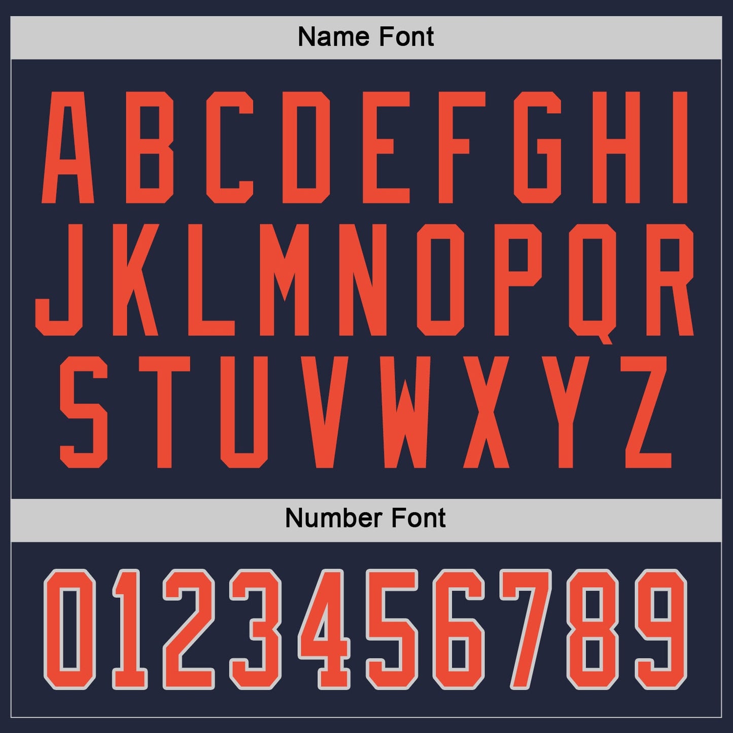 Custom Navy Orange-Gray Hockey Jersey view 3