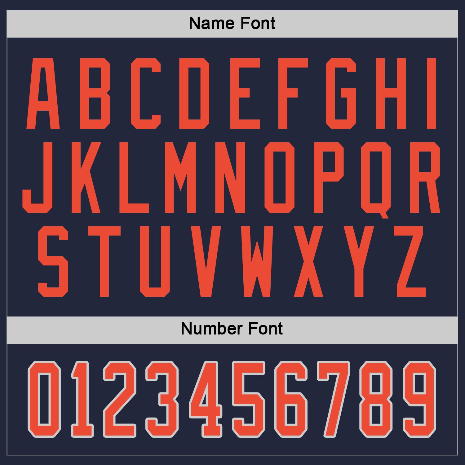Custom Navy Orange-Gray Hockey Jersey view 3