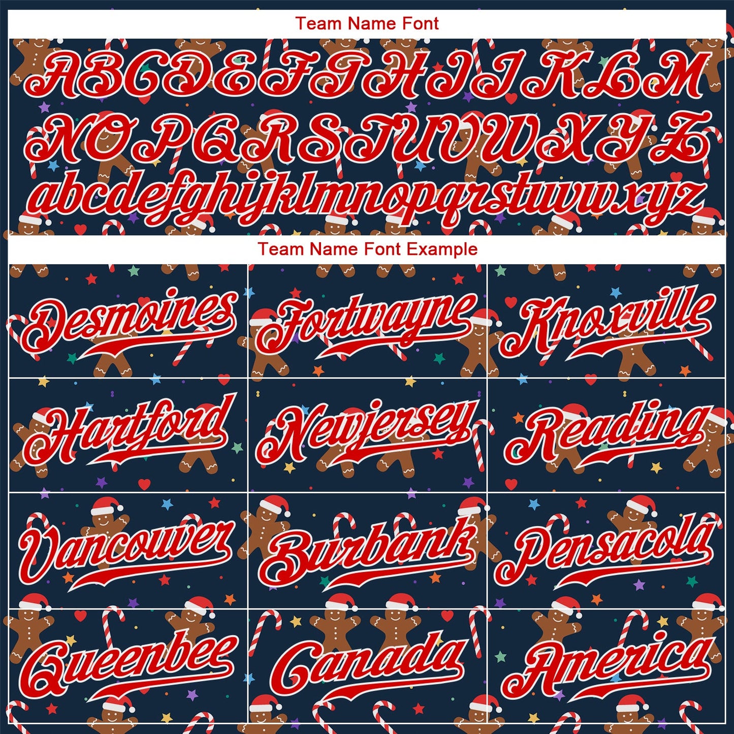 Custom Navy Red-White Christmas 3D Authentic Baseball Jersey view 4