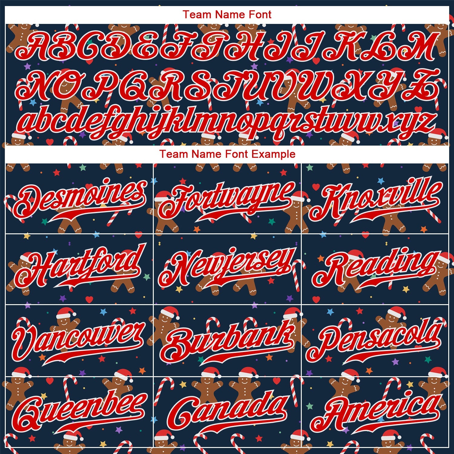 Custom Navy Red-White Christmas 3D Authentic Baseball Jersey view 4