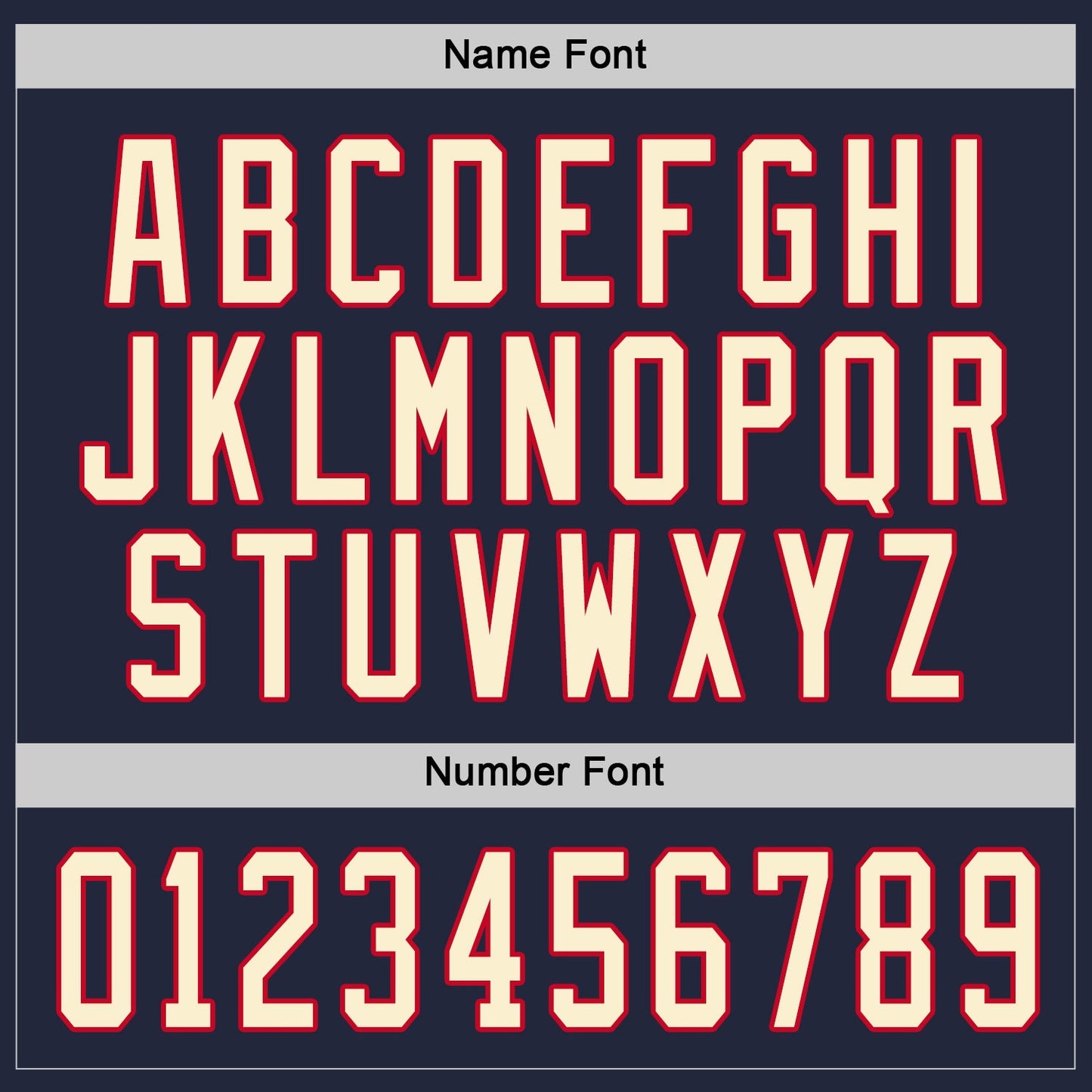 Custom Navy Cream-Red Hockey Jersey view 3