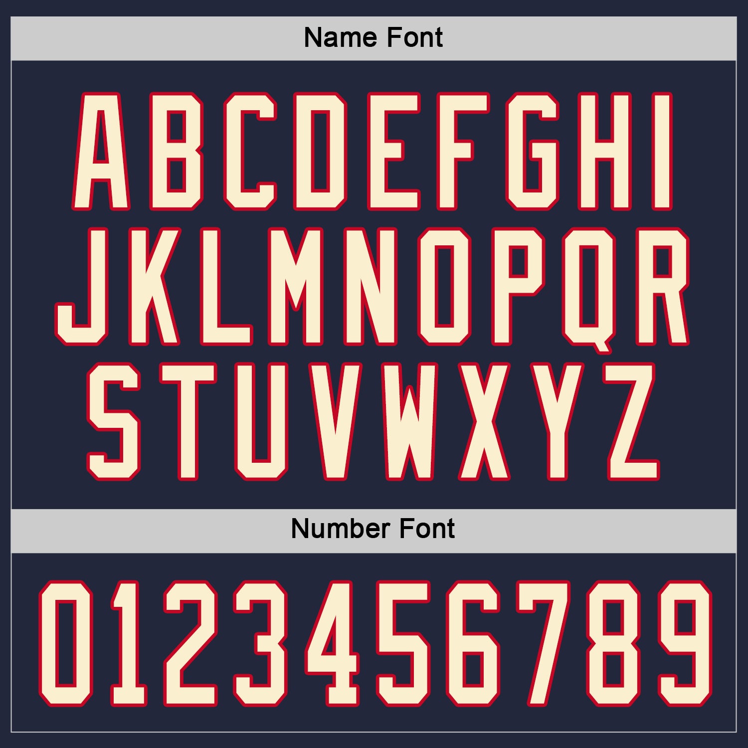 Custom Navy Cream-Red Hockey Jersey view 3