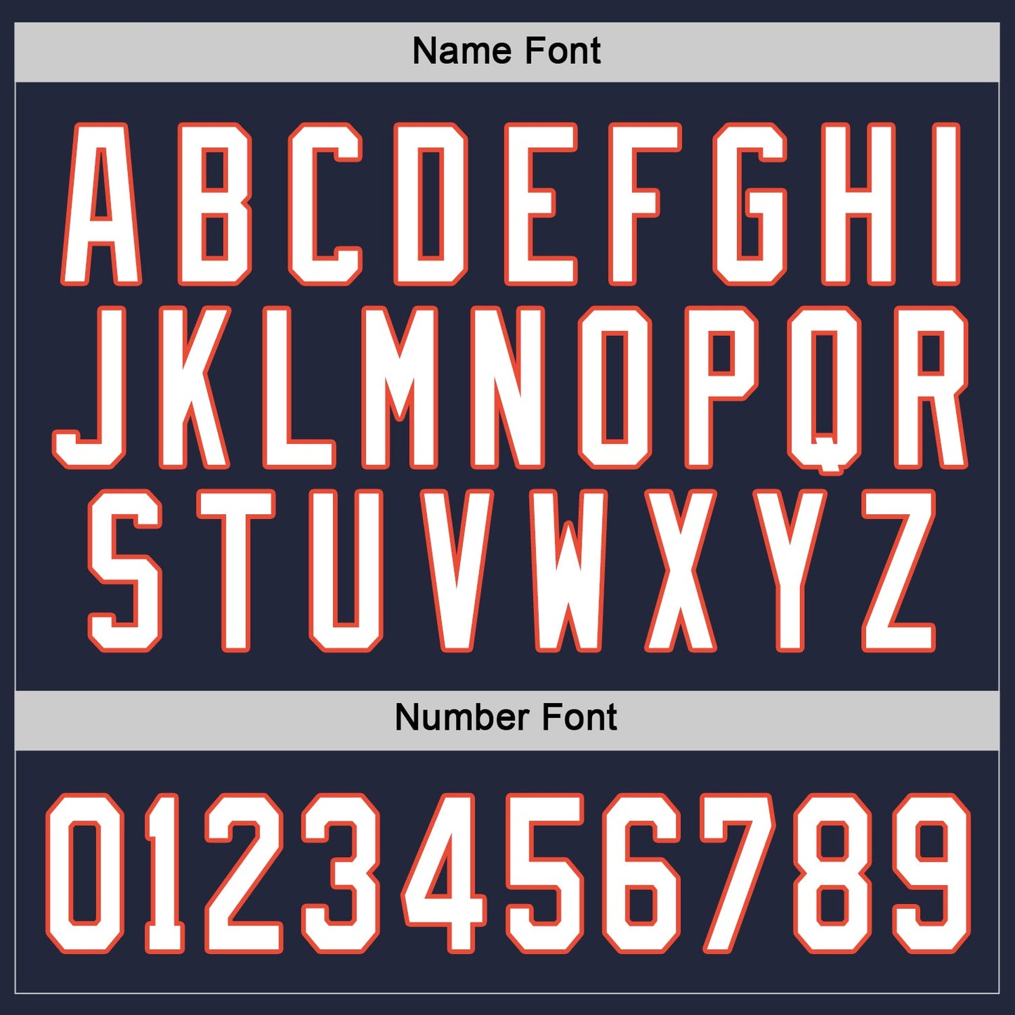 Custom Navy White-Orange Hockey Jersey view 3