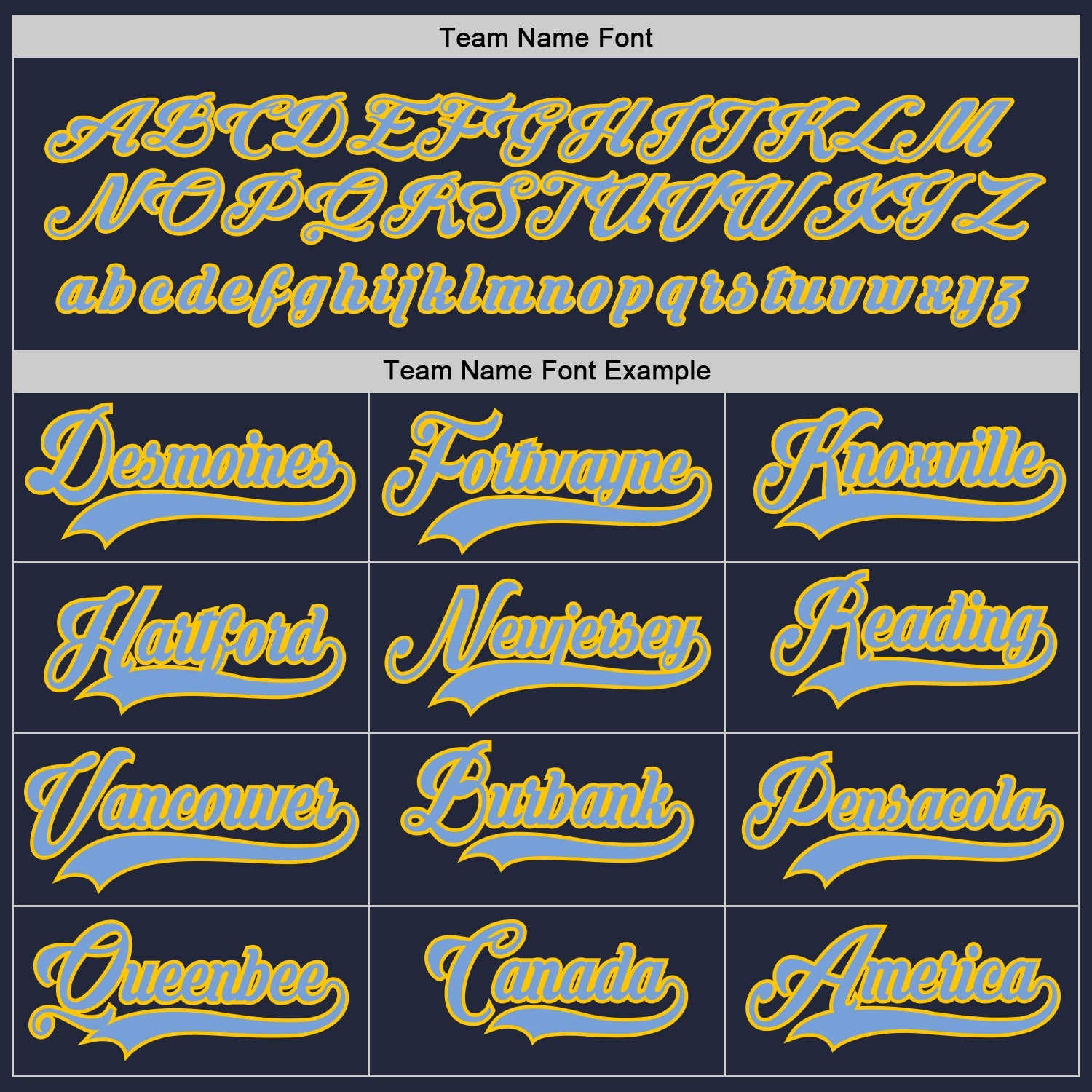 Custom Navy Light Blue-Gold Hockey Jersey view 4