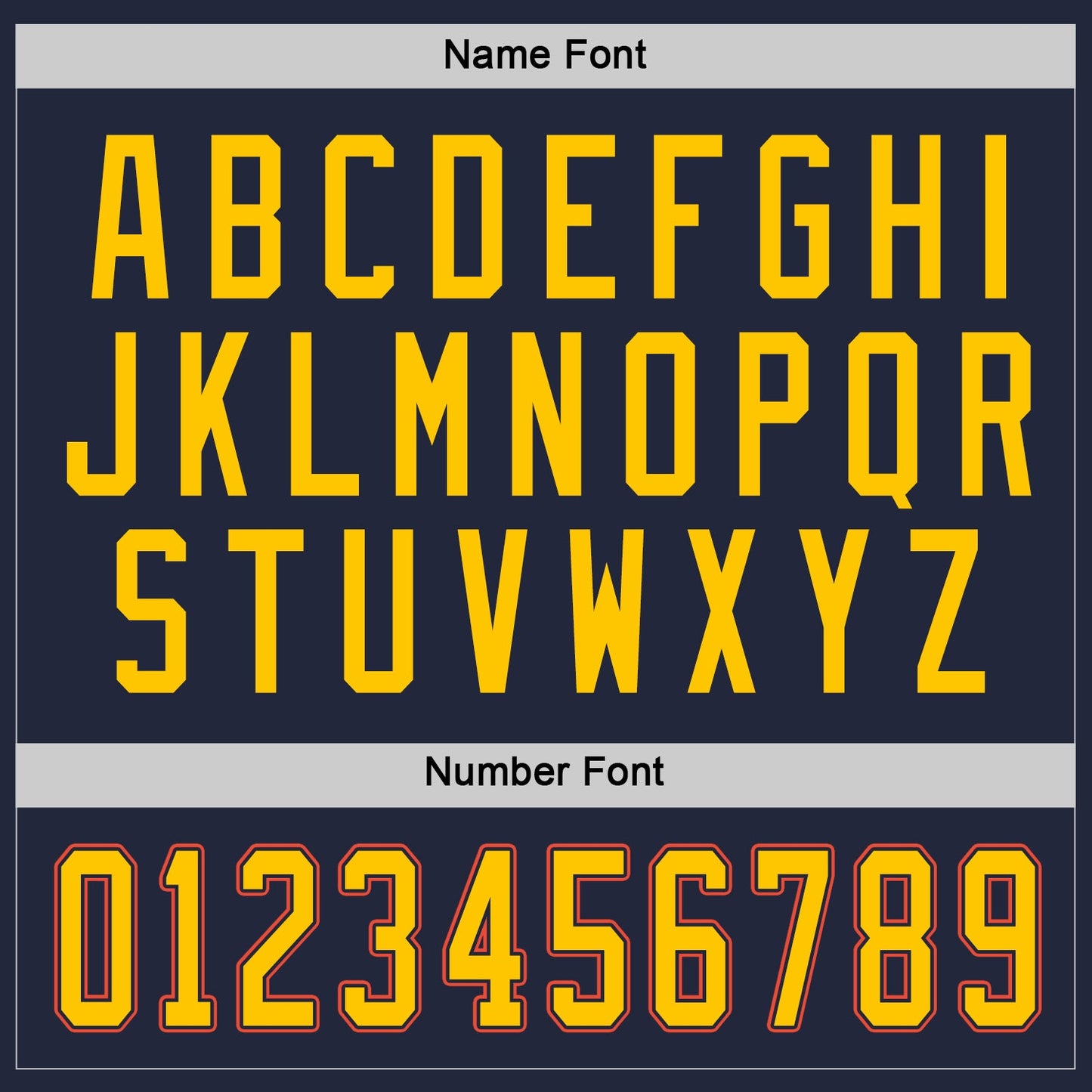 Custom Navy Gold-Orange Hockey Jersey view 3