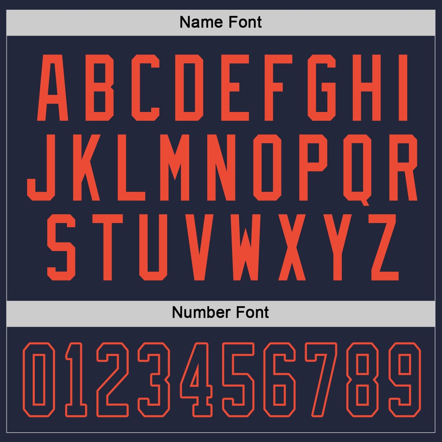 Custom Navy Navy-Orange Hockey Jersey view 3