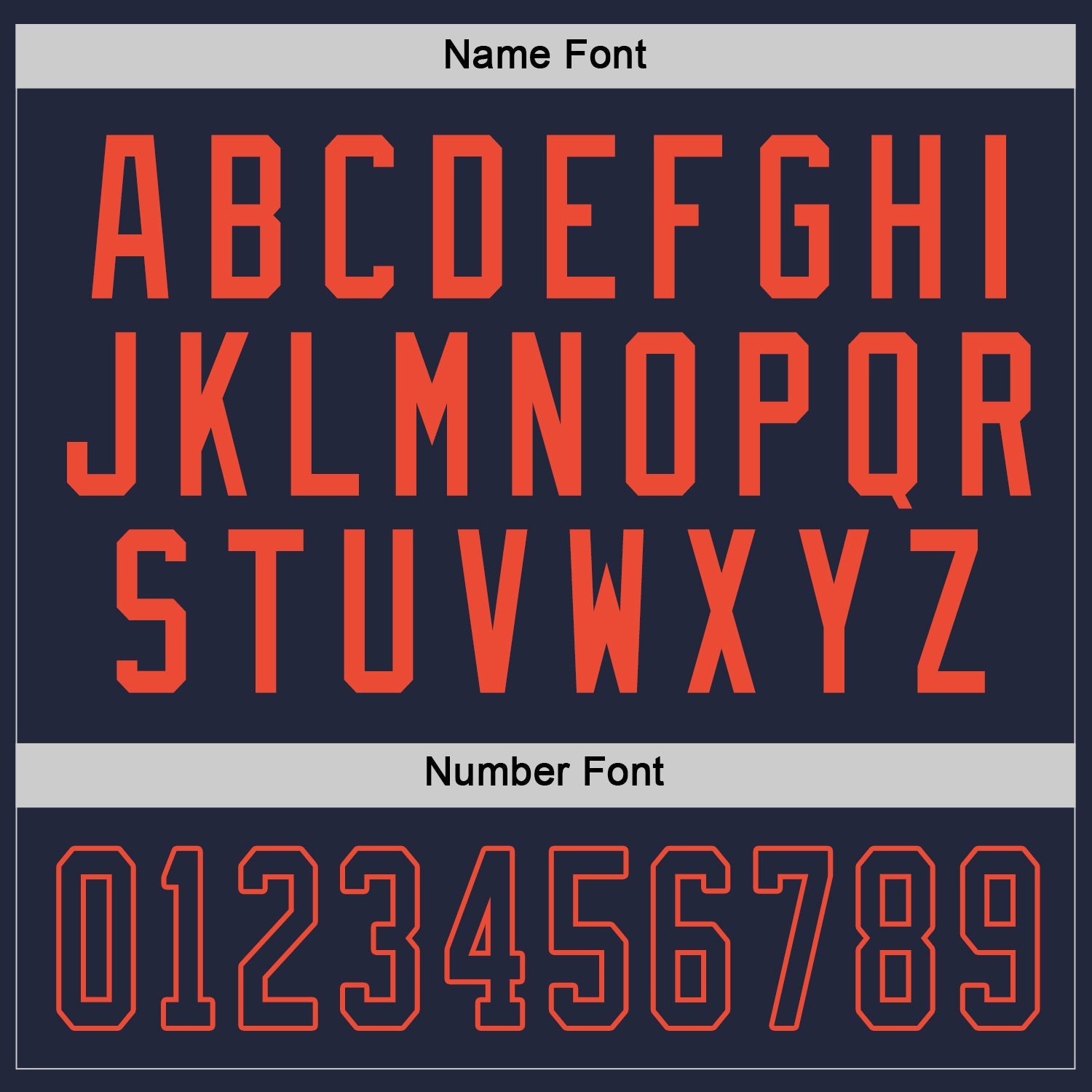 Custom Navy Navy-Orange Hockey Jersey view 3