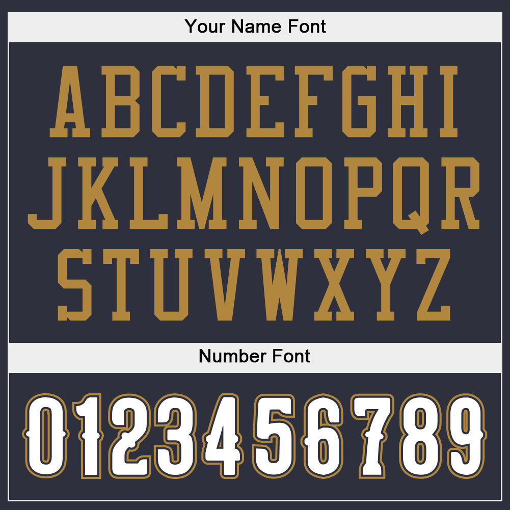 Custom Stitched Navy White-Old Gold Sports Pullover Sweatshirt Hoodie view 3