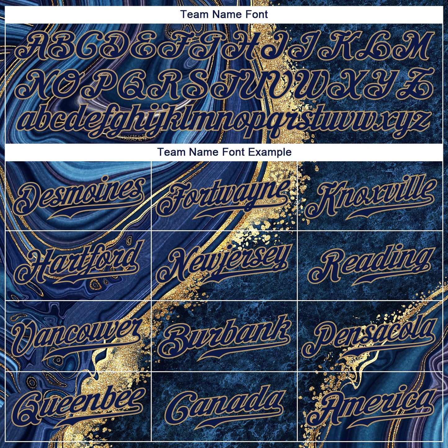 Custom Navy Navy-Old Gold 3D Pattern Design Marble Authentic Baseball Jersey view 4