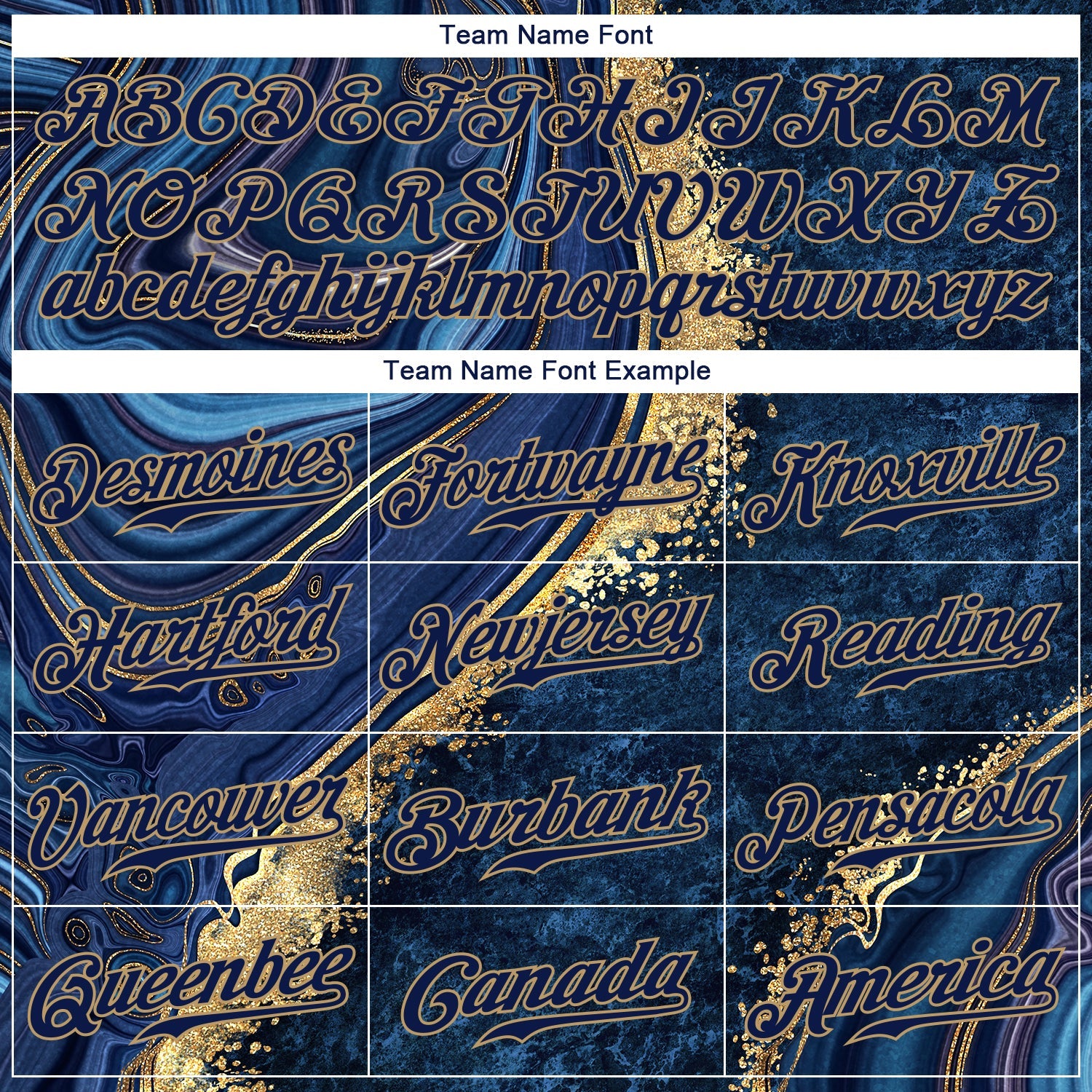 Custom Navy Navy-Old Gold 3D Pattern Design Marble Authentic Baseball Jersey view 4