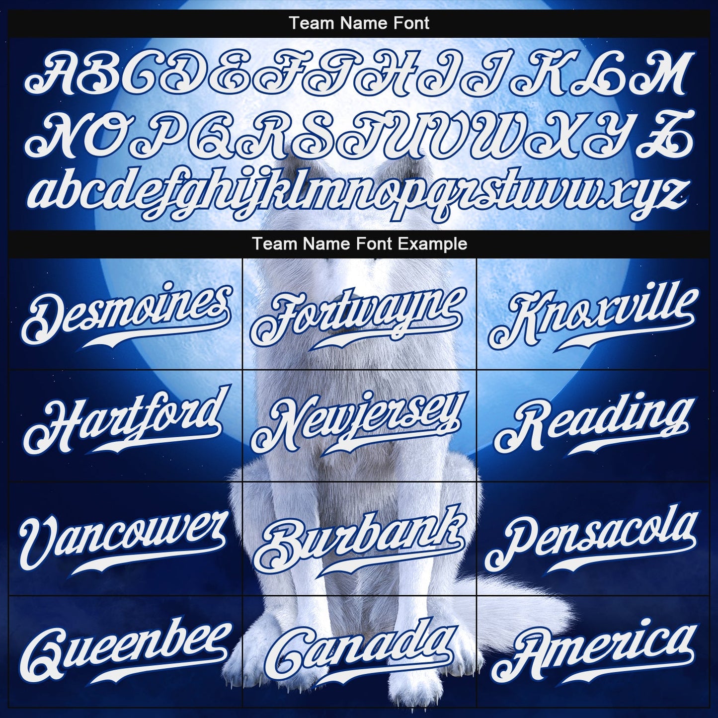 Custom Navy White-Royal 3D Pattern Design Wolf Authentic Baseball Jersey view 4