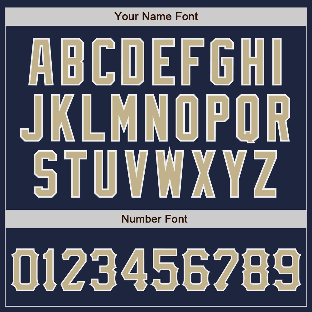 Custom Navy Vegas Gold-White Authentic Baseball Jersey view 5