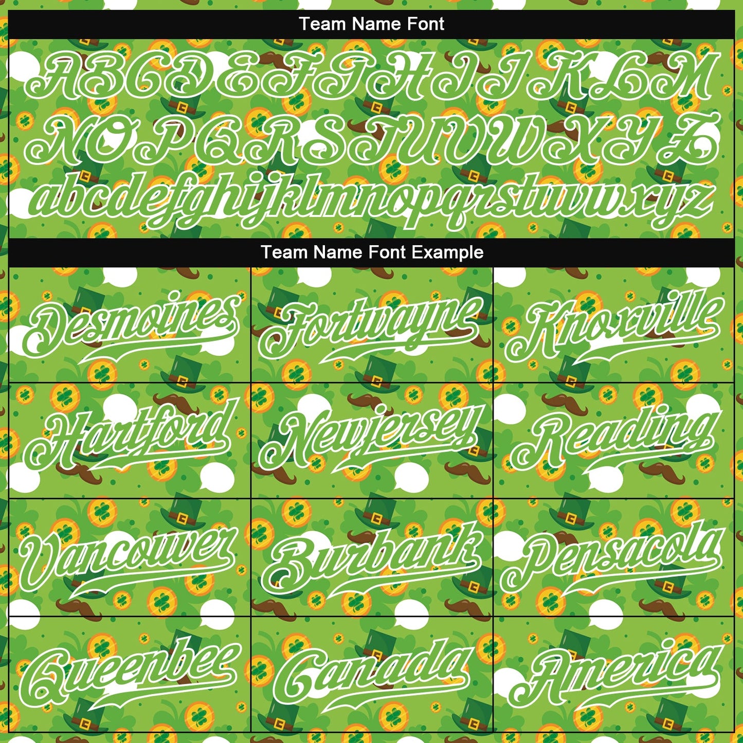 Custom Neon Green Brown-Gold 3D Pattern Design Authentic St. Patrick's Day Baseball Jersey view 4