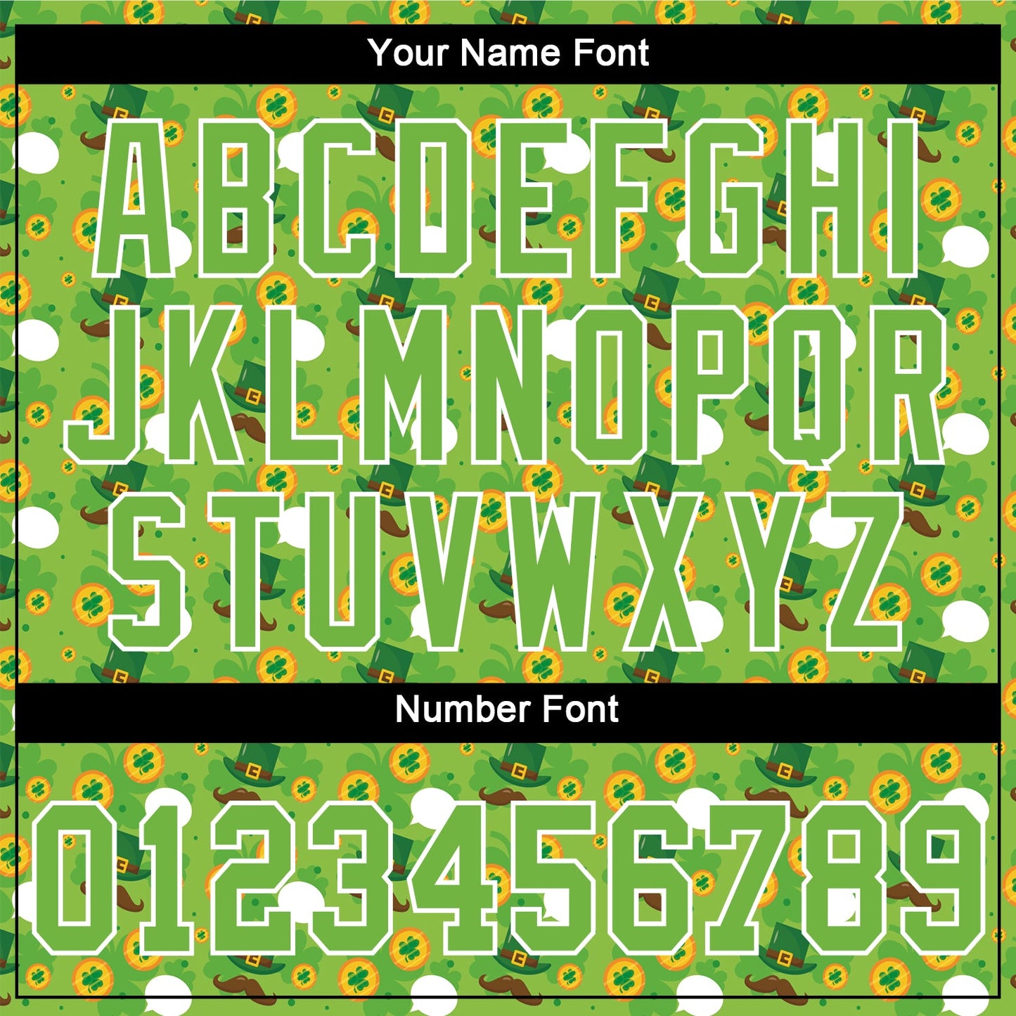 Custom Neon Green Brown-Gold 3D Pattern Design Authentic St. Patrick's Day Baseball Jersey view 5