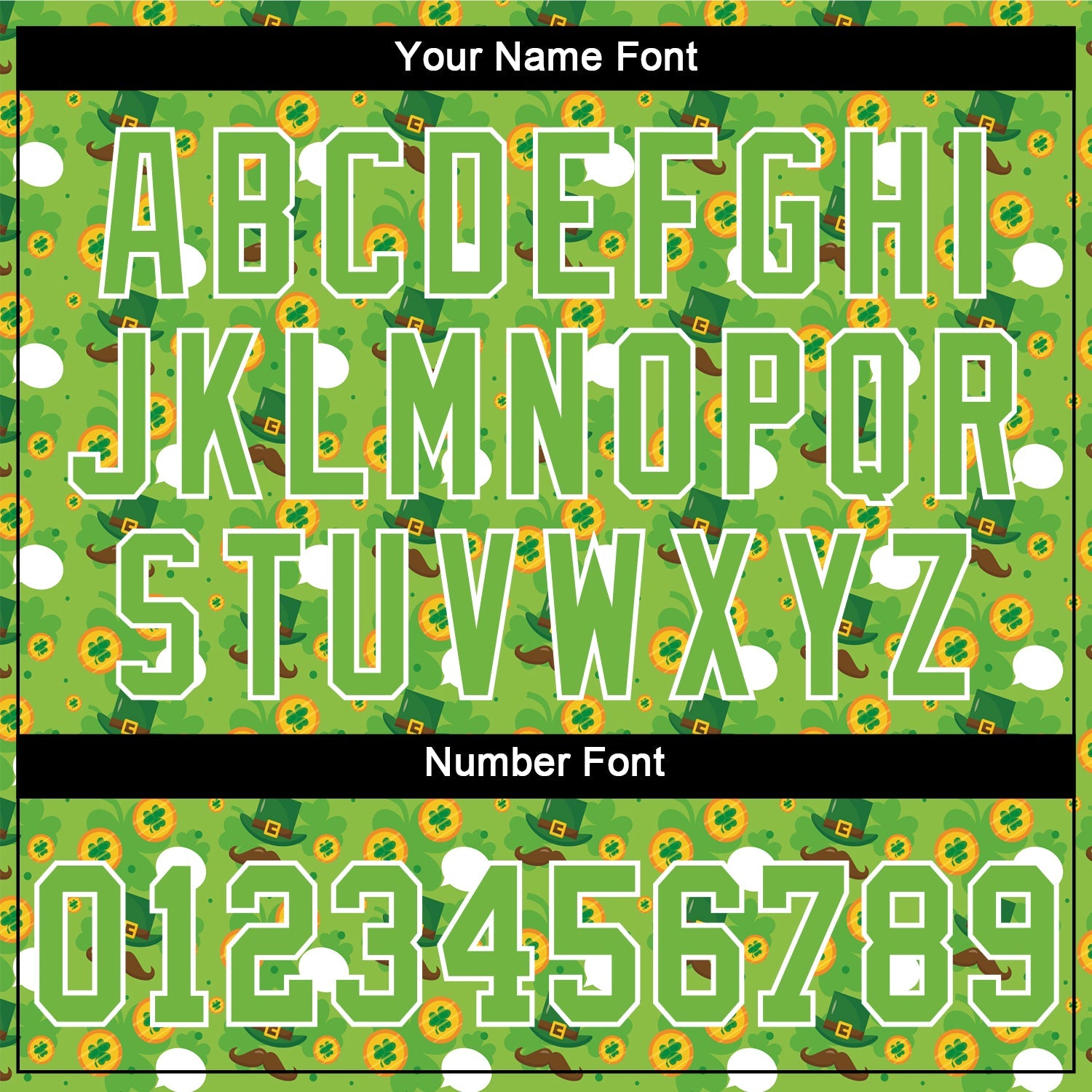 Custom Neon Green Brown-Gold 3D Pattern Design Authentic St. Patrick's Day Baseball Jersey view 5