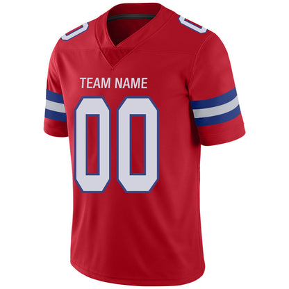 Custom NE.Patriots Stitched American Football Jerseys Personalize Birthday Gifts Red Jersey view 4