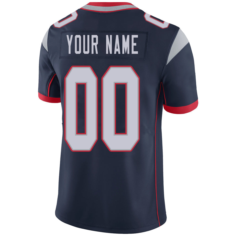 Custom NE.Patriots Stitched American Football Jerseys Personalize Birthday Gifts Navy Jersey view 3