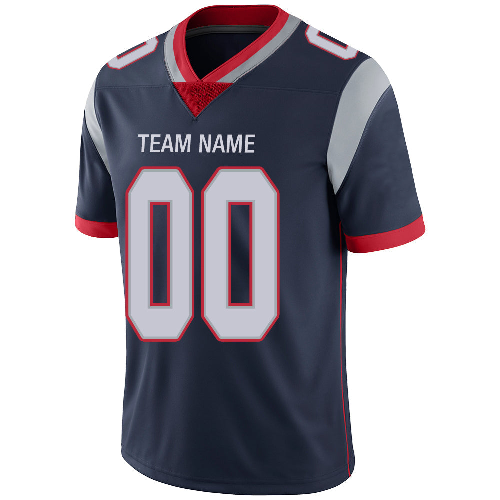 Custom NE.Patriots Stitched American Football Jerseys Personalize Birthday Gifts Navy Jersey view 4