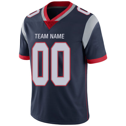 Custom NE.Patriots Stitched American Football Jerseys Personalize Birthday Gifts Navy Jersey view 4