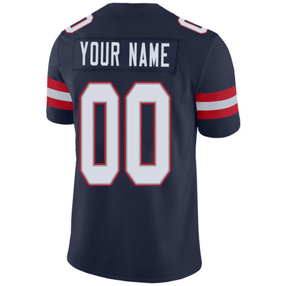 Custom NE.Patriots Stitched American Football Jerseys Personalize Birthday Gifts Navy Jersey view 3