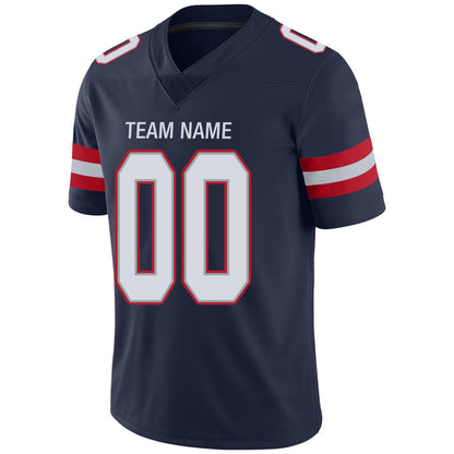 Custom NE.Patriots Stitched American Football Jerseys Personalize Birthday Gifts Navy Jersey view 4