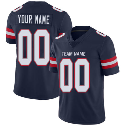 Custom NE.Patriots Stitched American Football Jerseys Personalize Birthday Gifts Navy Jersey - Main View