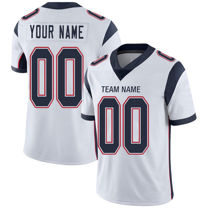 Custom NE.Patriots Stitched American Football Jerseys Personalize Birthday Gifts White Jersey - Main View