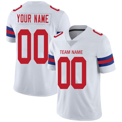 Custom NE.Patriots Stitched American Football Jerseys Personalize Birthday Gifts White Jersey - Main View