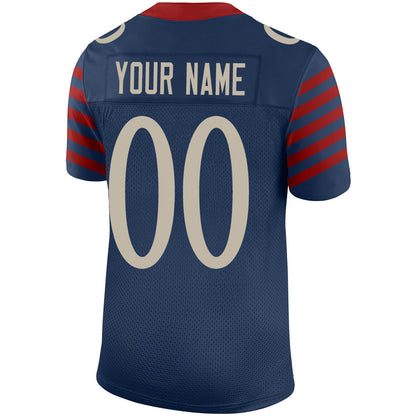 Custom NE.Patriots Stitched American Football Jerseys Personalize Birthday Gifts Navy Jersey view 3