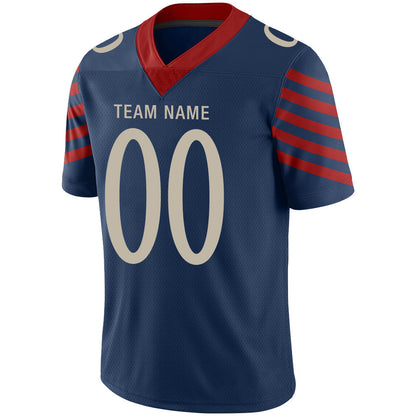 Custom NE.Patriots Stitched American Football Jerseys Personalize Birthday Gifts Navy Jersey view 4