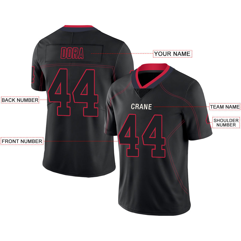 Custom NE.Patriots Stitched American Football Jerseys Personalize Birthday Gifts Black Jersey view 2