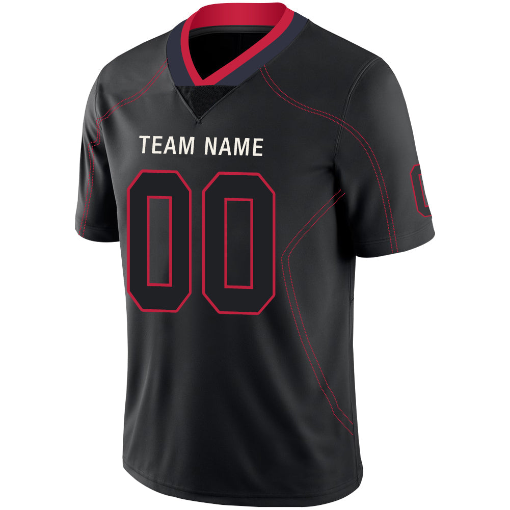 Custom NE.Patriots Stitched American Football Jerseys Personalize Birthday Gifts Black Jersey view 4