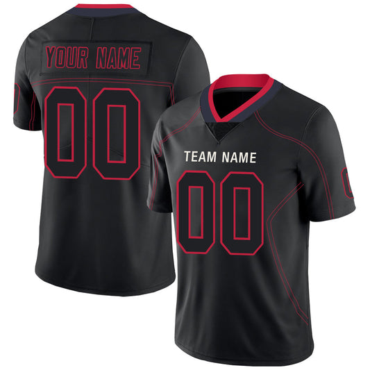 Custom NE.Patriots Stitched American Football Jerseys Personalize Birthday Gifts Black Jersey - Main View
