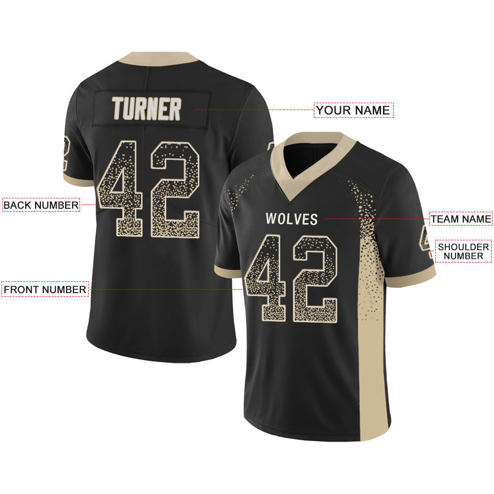 Custom NY.Giants Stitched American Football Jerseys Personalize Birthday Gifts Black Jersey view 2