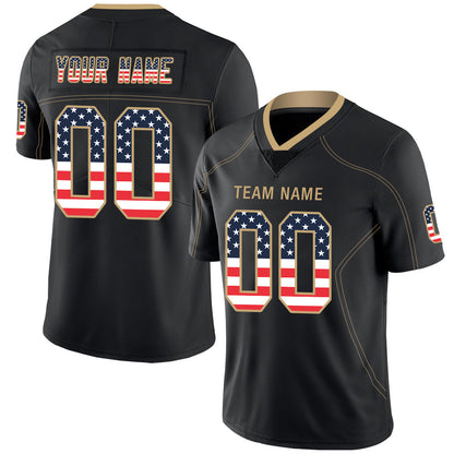 Custom NY.Giants Stitched American Football Jerseys Personalize Birthday Gifts Black Jersey - Main View