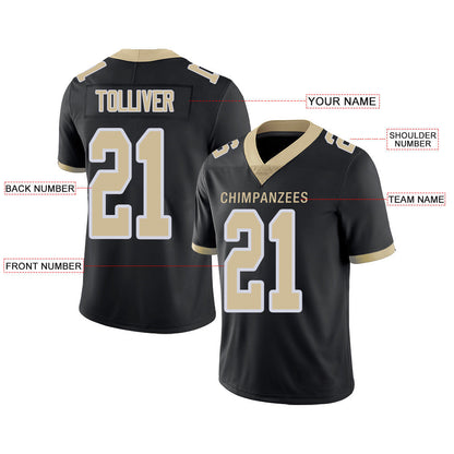 Custom NY.Giants Stitched American Football Jerseys Personalize Birthday Gifts Black Jersey view 2
