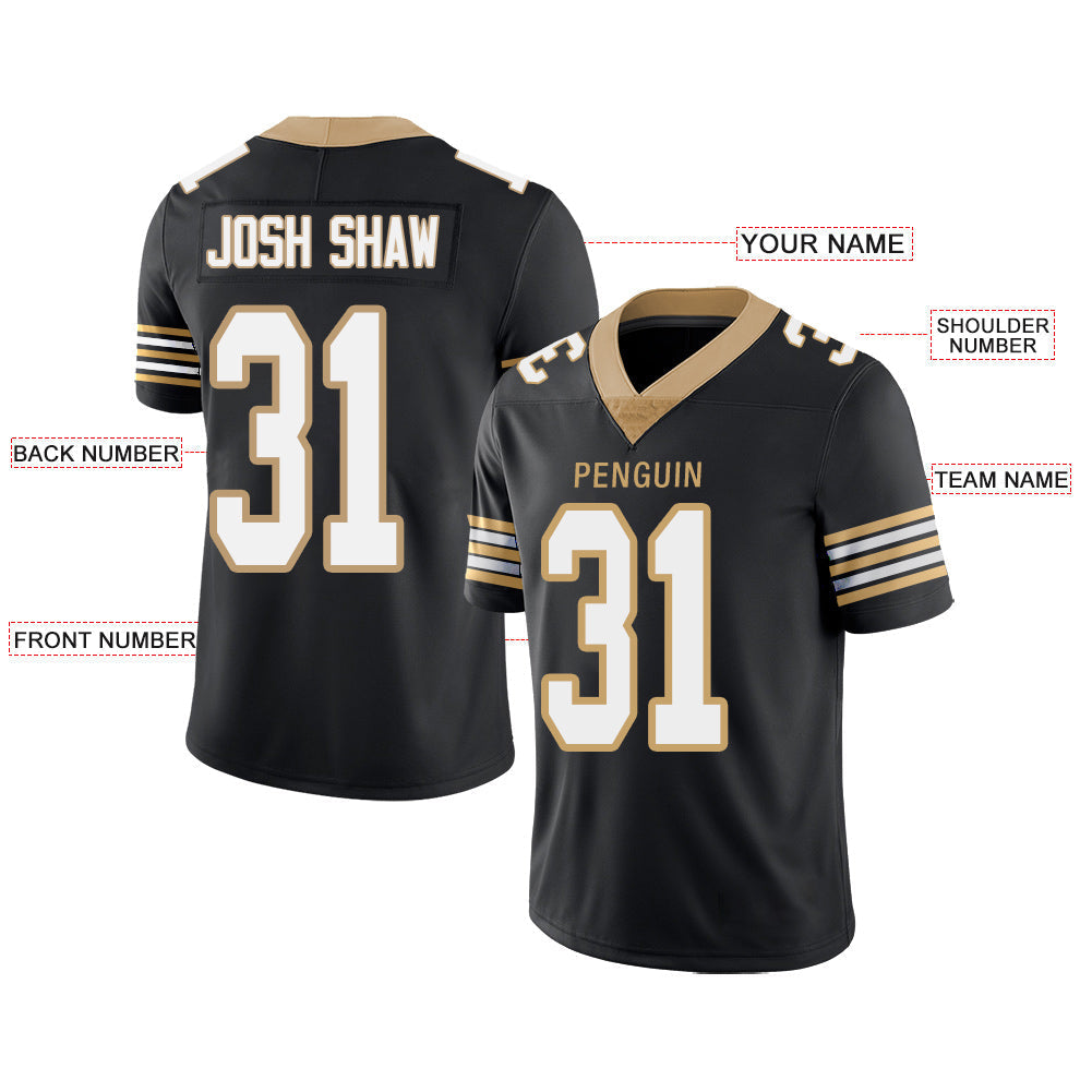 Custom NY.Giants Stitched American Football Jerseys Personalize Birthday Gifts Black Jersey view 2