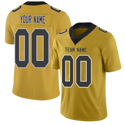 Custom NY.Giants Stitched American Football Jerseys Personalize Birthday Gifts Gold Jersey - Main View