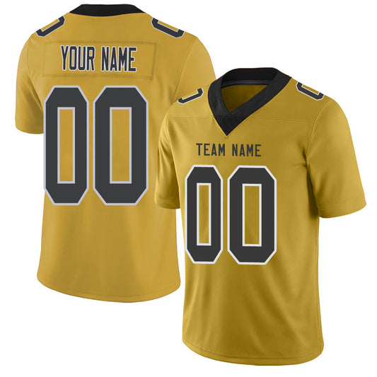 Custom NY.Giants Stitched American Football Jerseys Personalize Birthday Gifts Gold Jersey - Main View