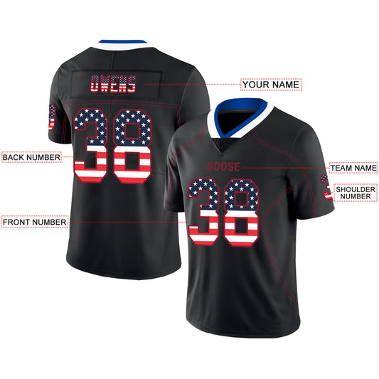 Custom NY.Jets Stitched American Football Jerseys Personalize Birthday Gifts Black Jersey view 2
